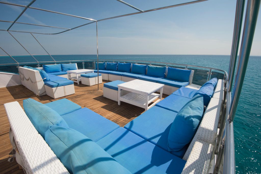 Canapé sur un bateau